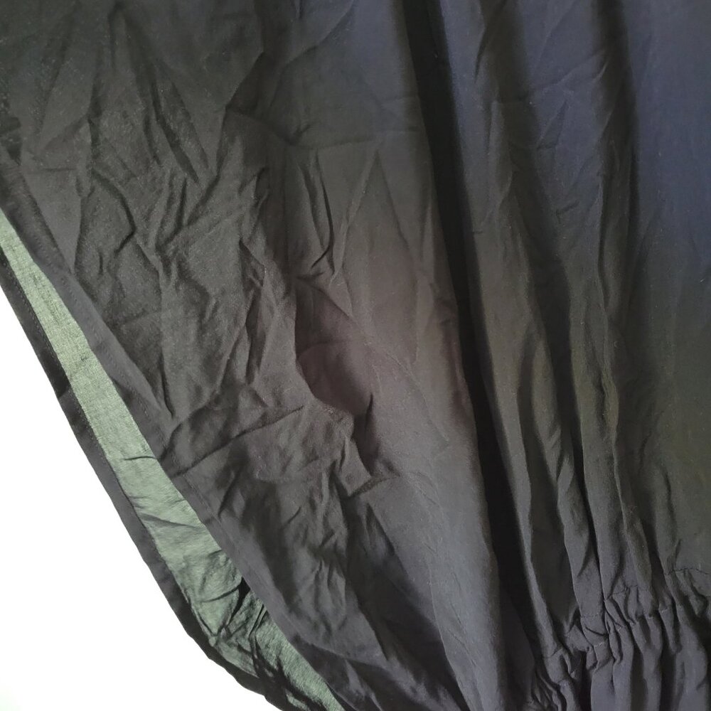 Land's End Swim Cover Up Women's XL Black Swim Lightweight Sheer Cinched NWOT - Picture 4 of 5